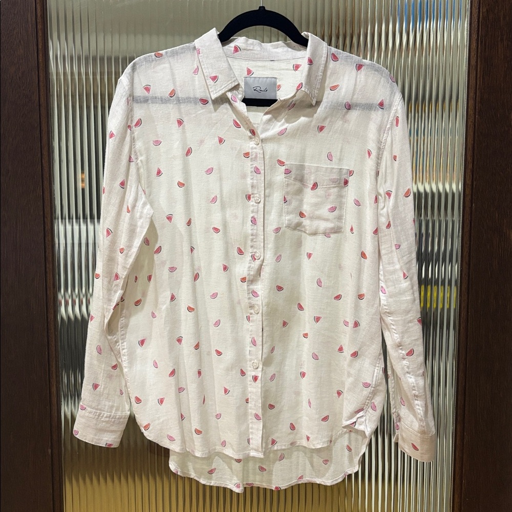 Rails Cream Shirt with Pink Watermelon Print